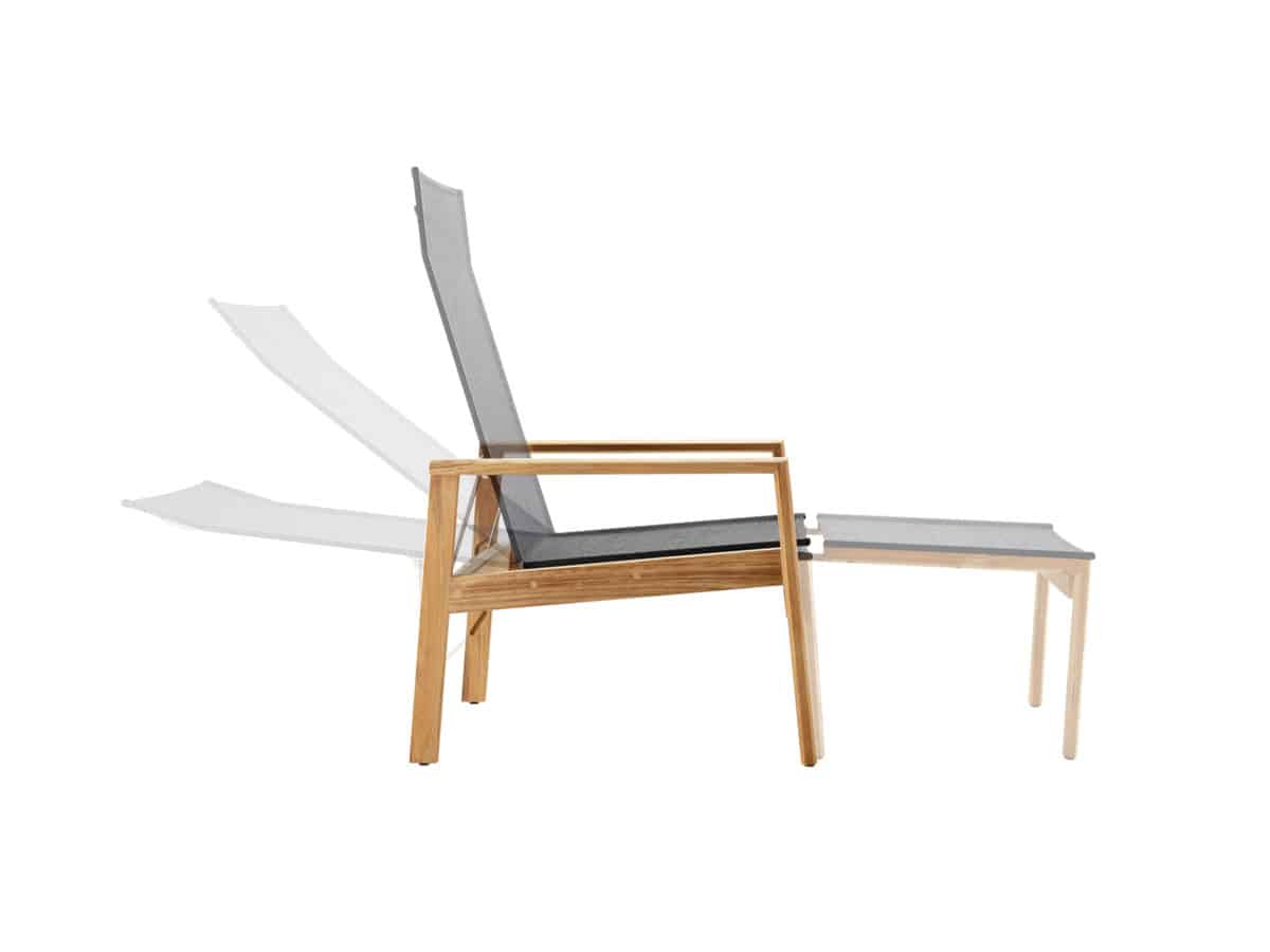 Safari Deck Chair, inkl. Hocker