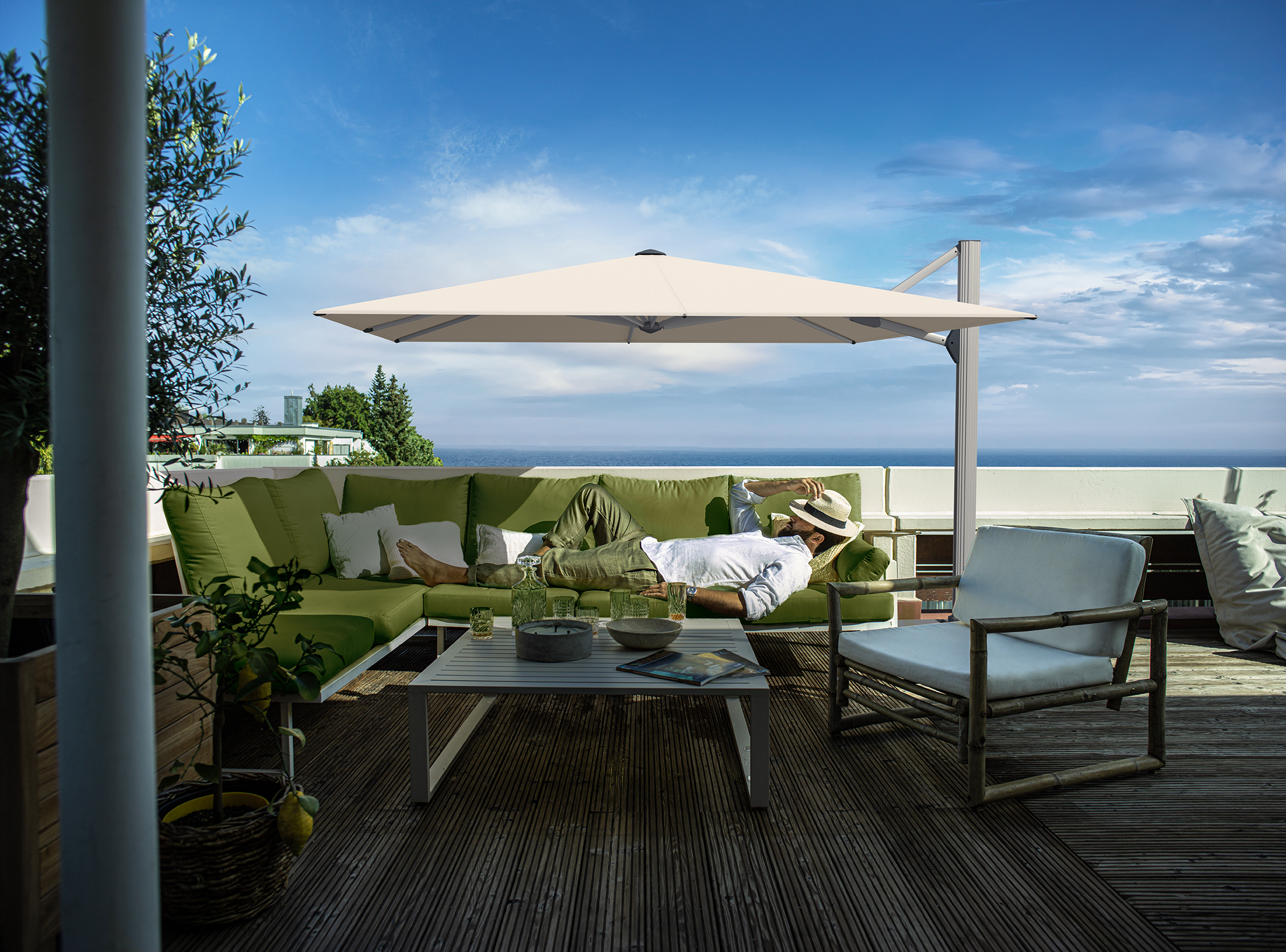 Ambiente Nova Großschirm, rund, Ø 400 cm Ambiente Nova Großschirm, rund, Ø 400 cm