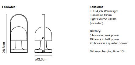 Marset FollowMe Akku Tischleuchte