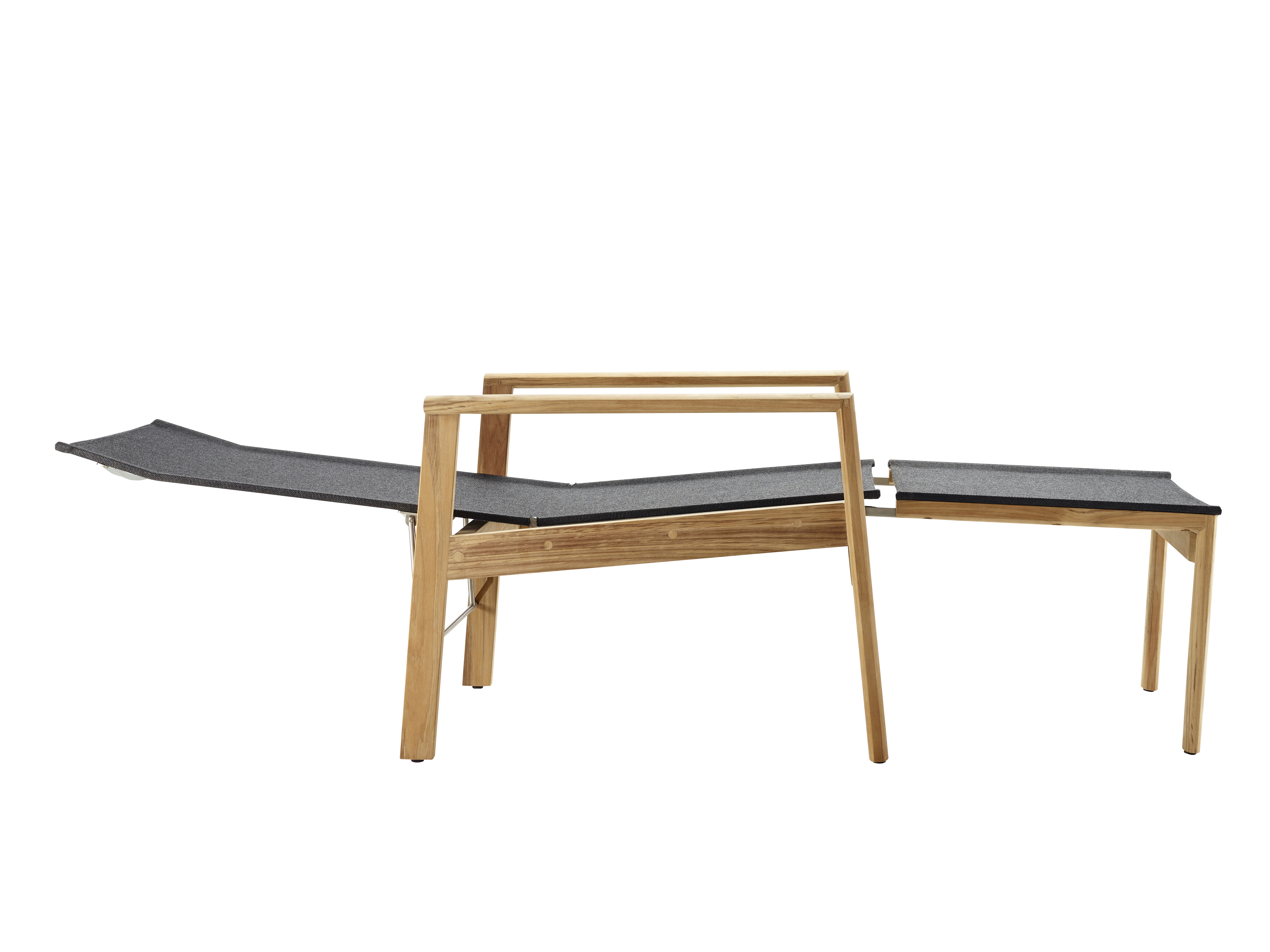 Safari Deck Chair, inkl. Hocker