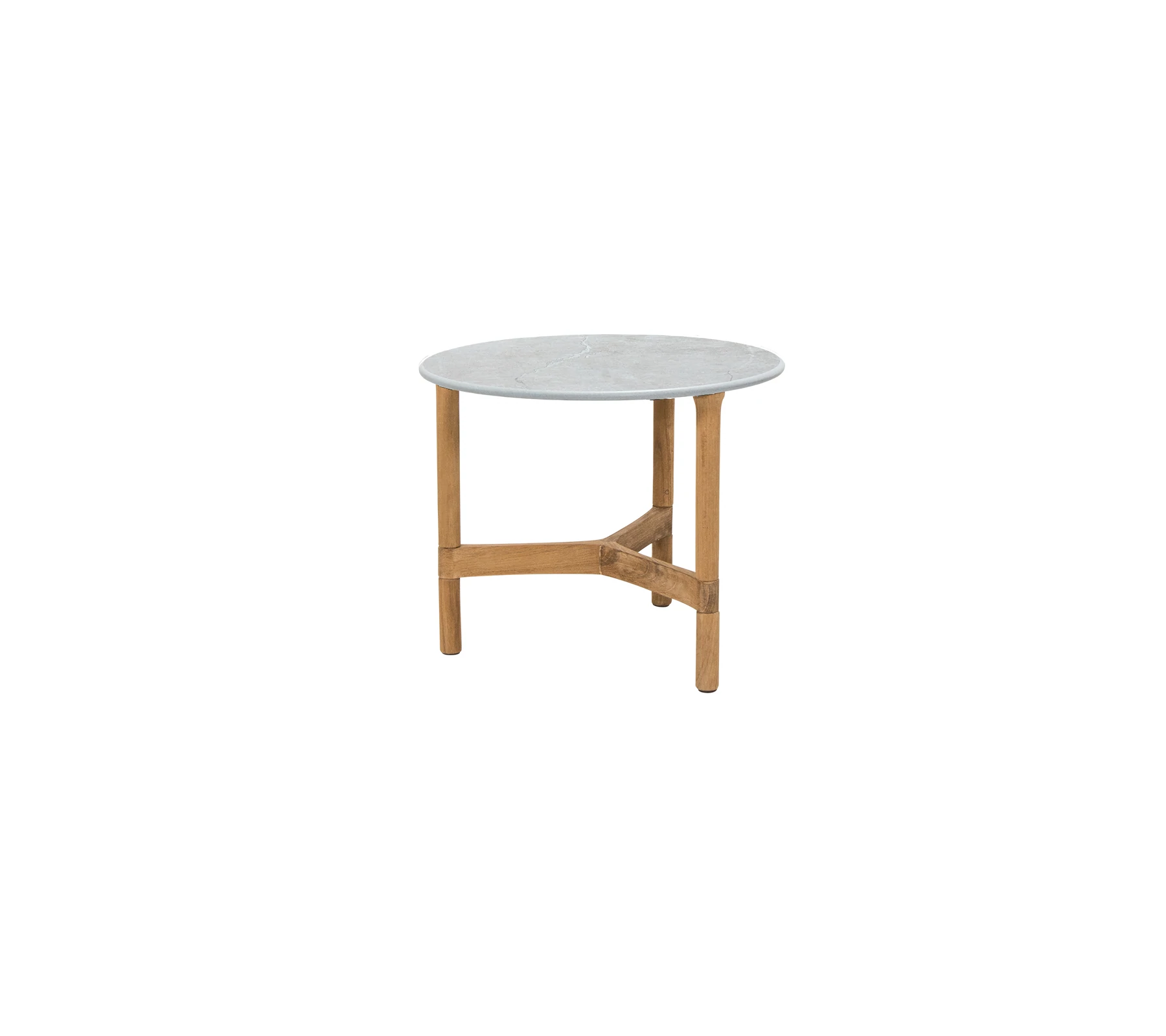 Twist Beistelltisch Ø 45 cm Teak Gestell Twist Beistelltisch Ø 45 cm Teak Gestell