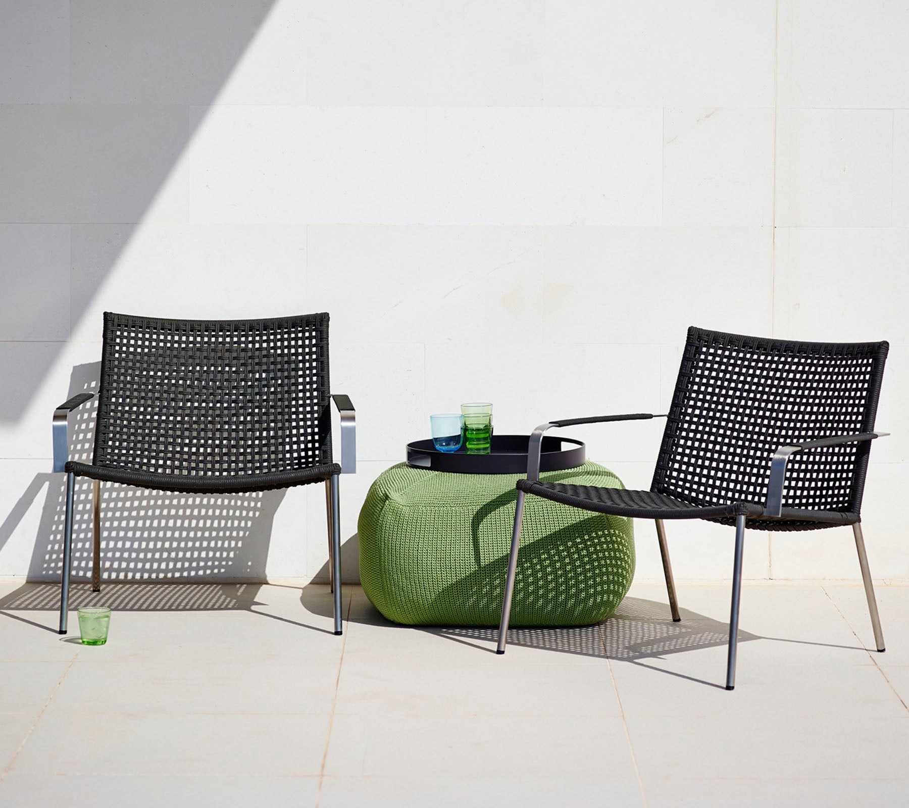 Straw Loungsessel, Cane-line Rope stapelbar 