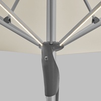 Fortello / LED Sonnenschirm, quadratisch, 300 x 300 cm