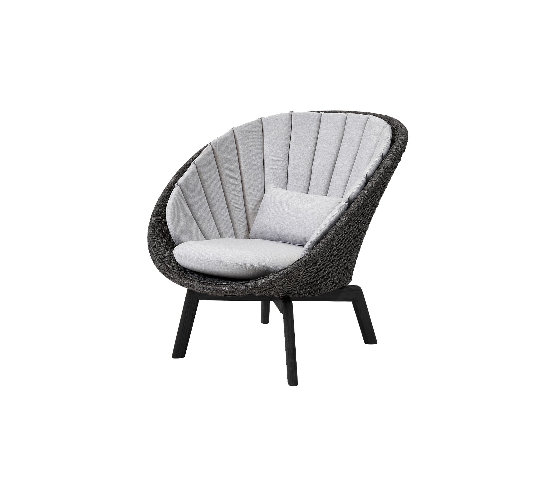 Peacock Loungesessel Soft Rope mit Teak Peacock Loungesessel Soft Rope mit Teak