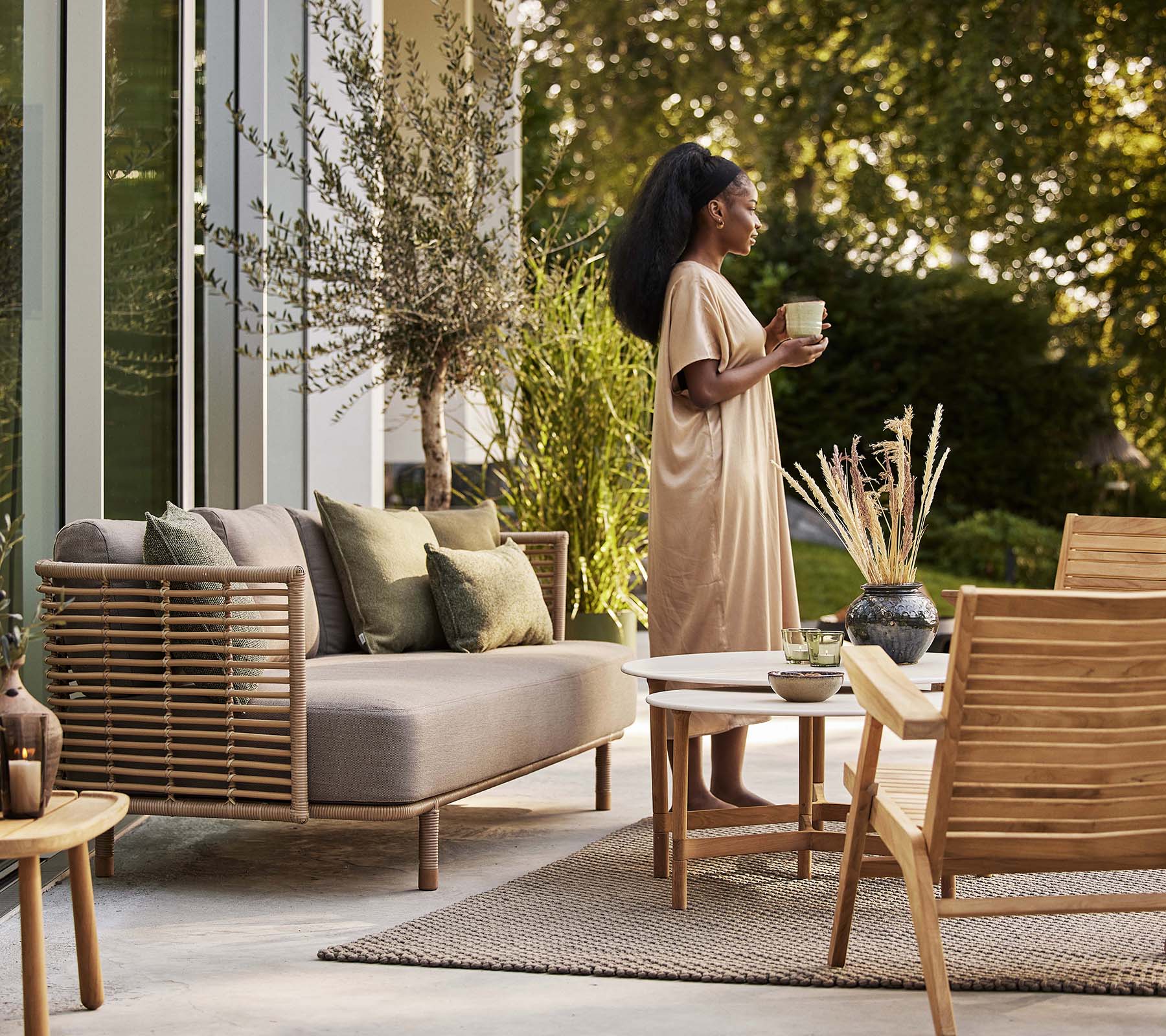 Sense 3-Sitzer Sofa,  Cane-line Weave 