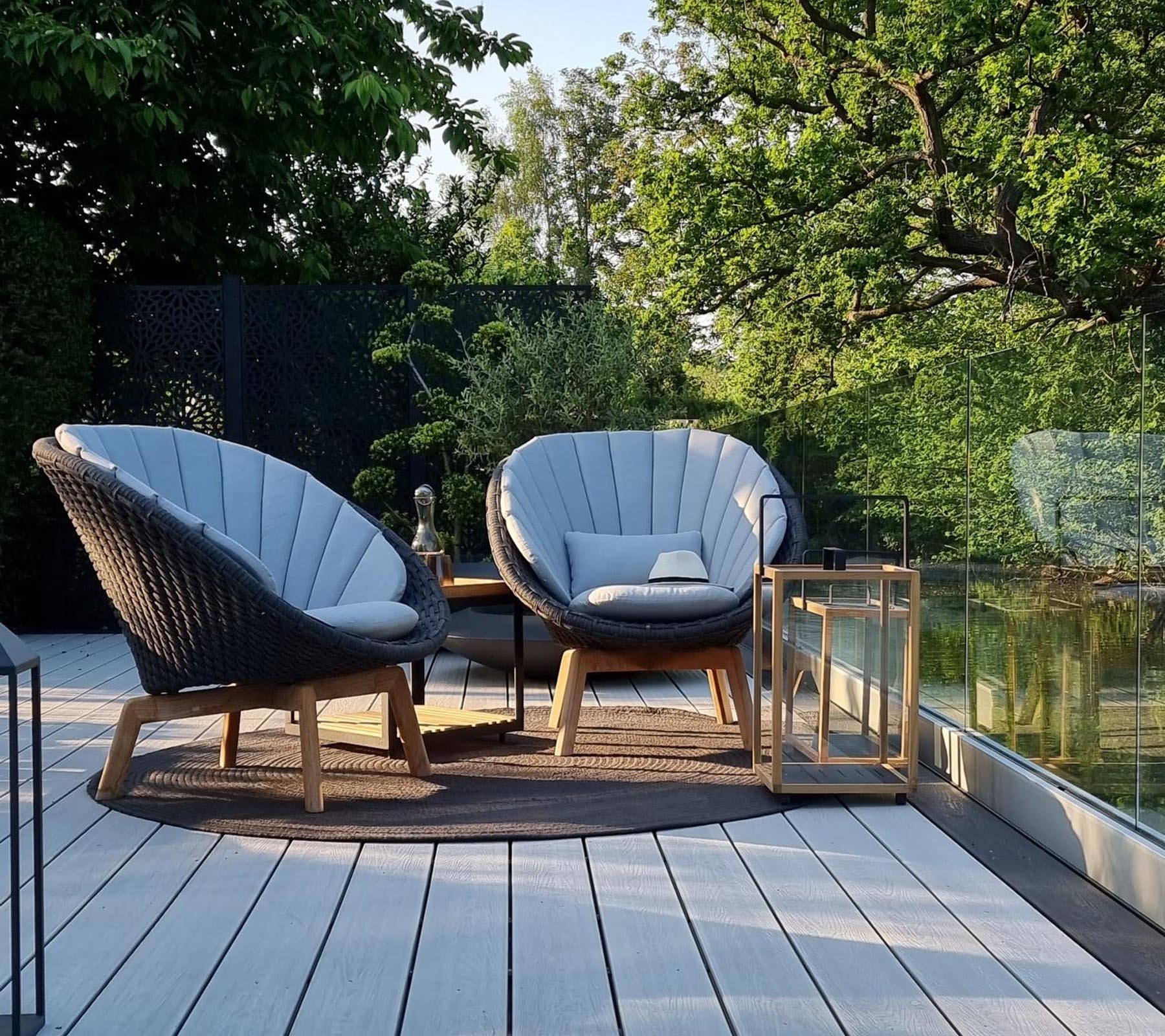 Peacock Loungesessel Soft Rope mit Teak Peacock Loungesessel Soft Rope mit Teak
