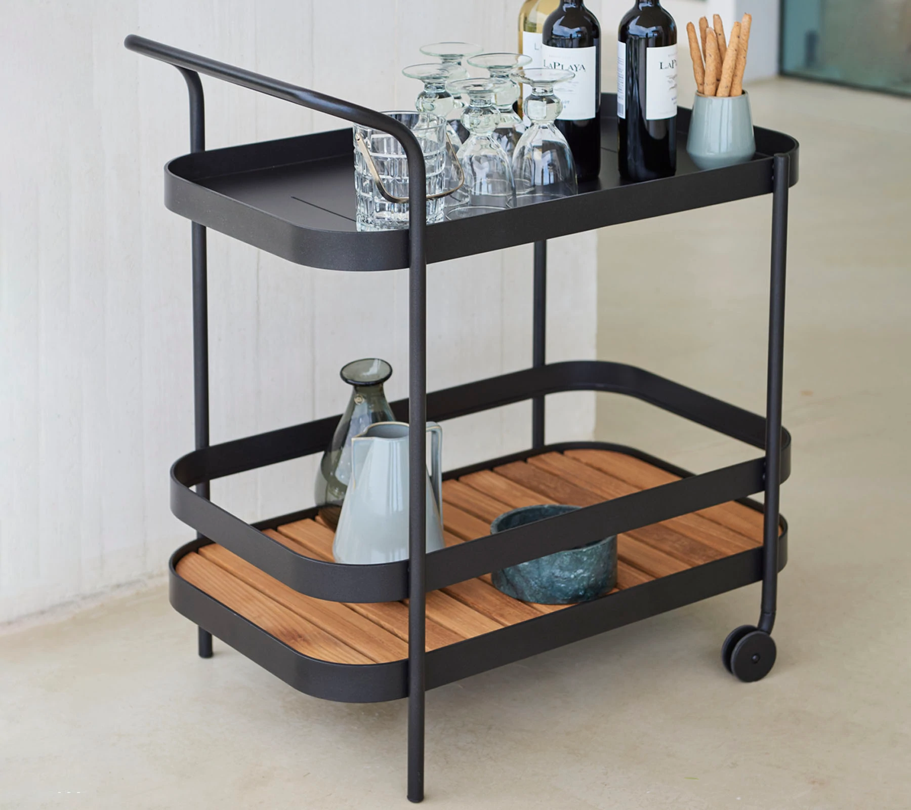 Roll Barwagen inkl. Teak