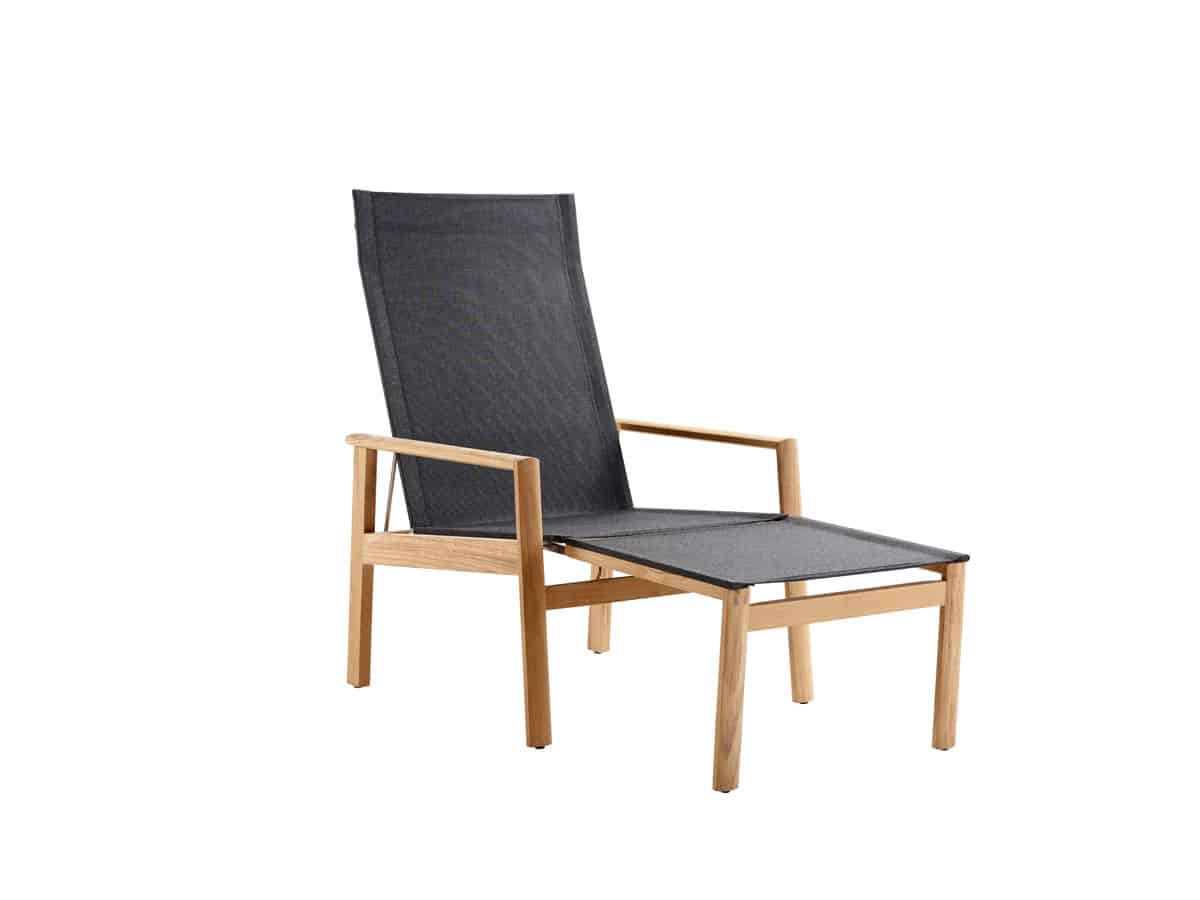 Safari Deck Chair, inkl. Hocker