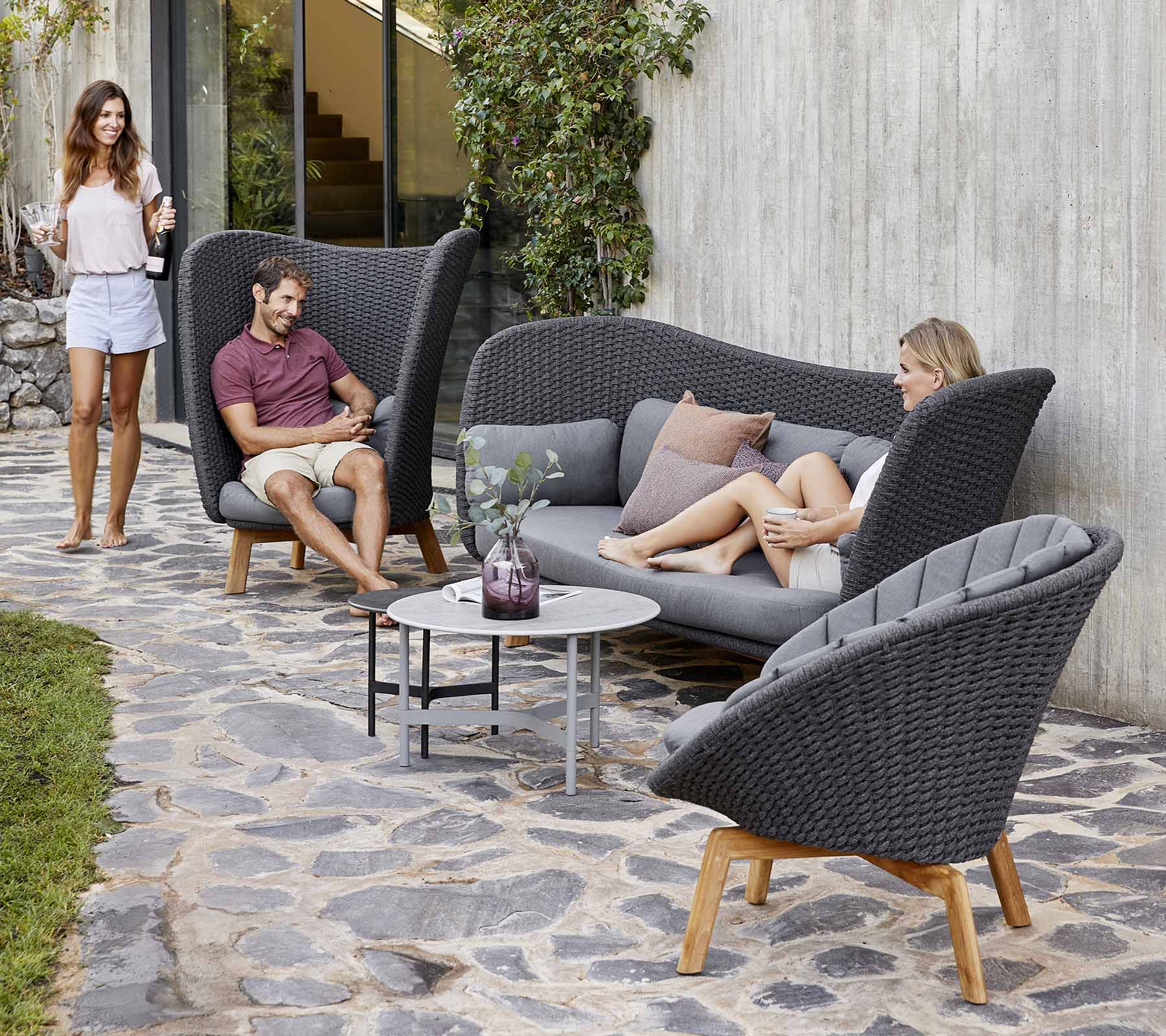 Peacock Wing 3-Sitzer Loungesofa Soft Rope