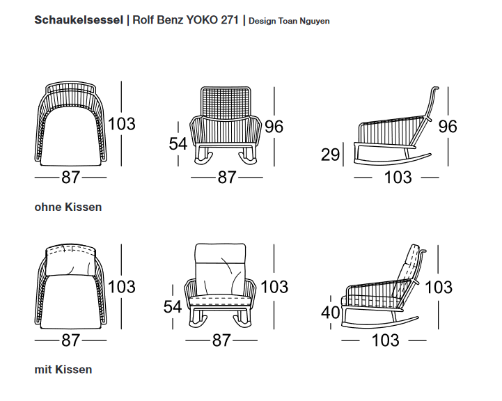 Rolf Benz 271 Yoko S-SE Sessel   