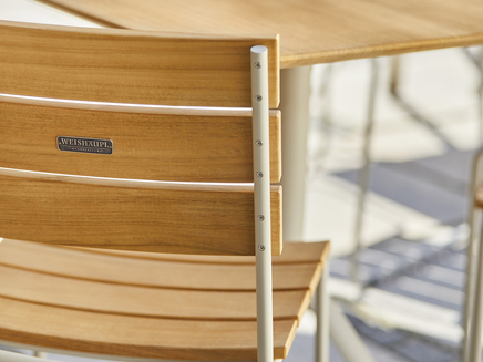 Balcony Stuhl mit Teak Belattung Balcony Stuhl mit Teak Belattung
