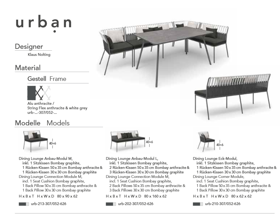 Urban Dining Lounge Eck-Modul