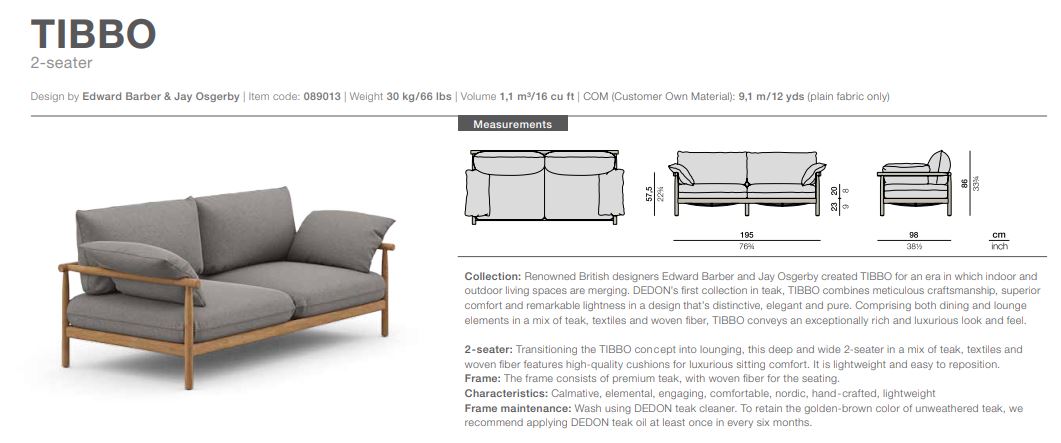 Tibbo Lounge 2-Sitzer Sofa inkl. Polster