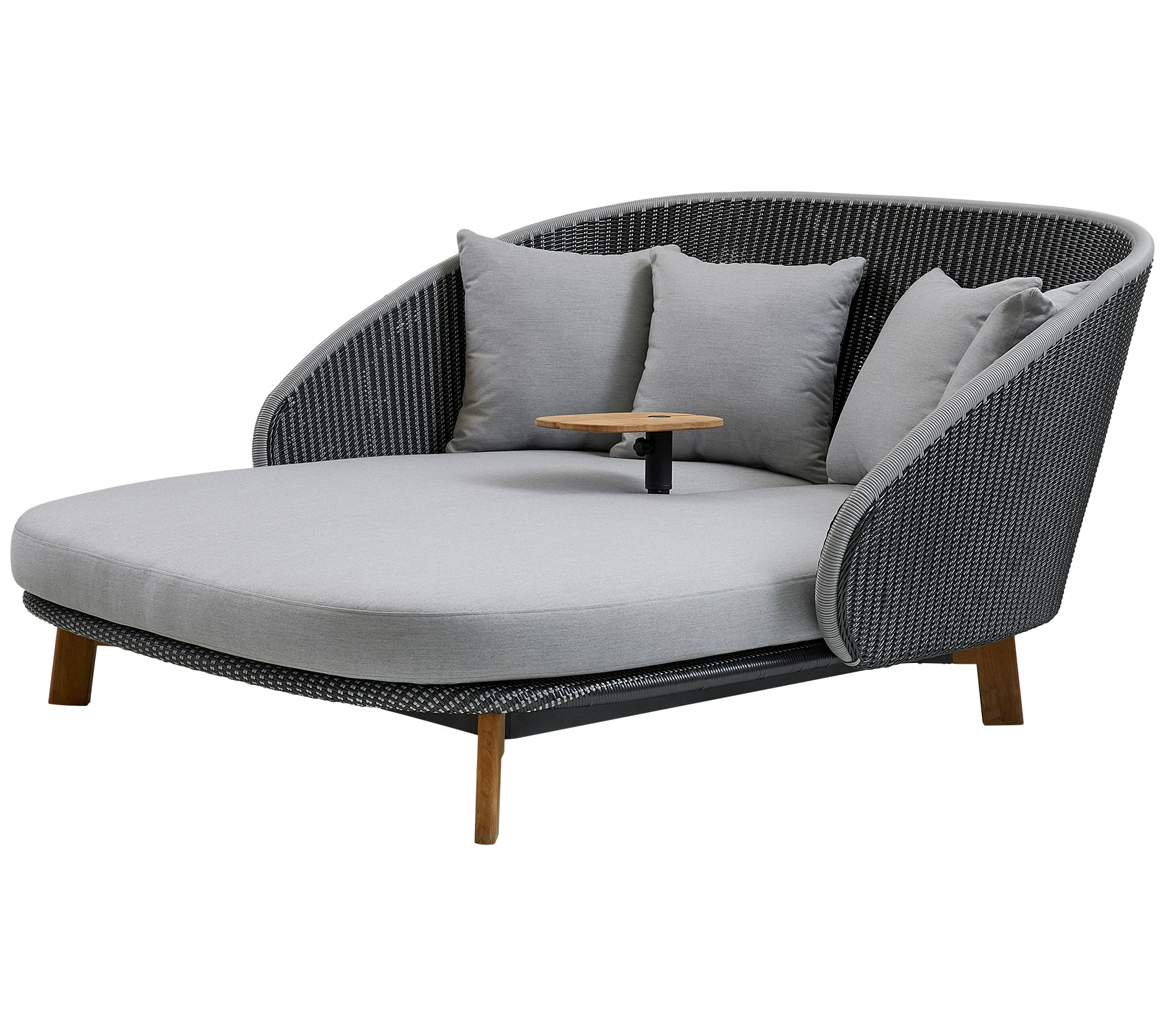 Peacock Daybed Teak Beine inkl. Tisch