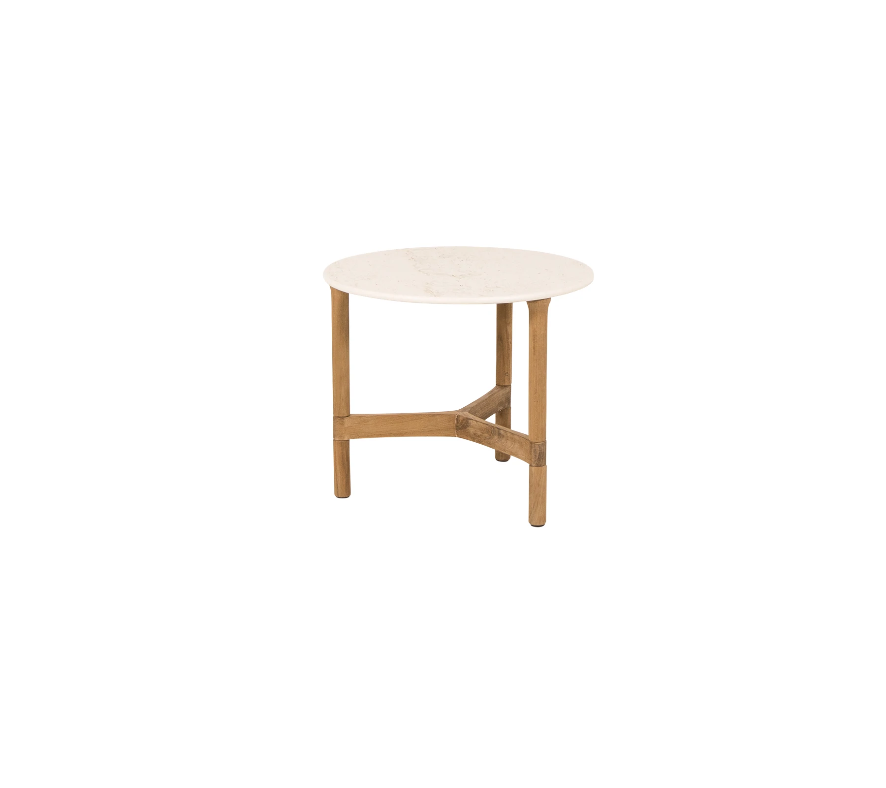 Twist Beistelltisch Ø 45 cm Teak Gestell Twist Beistelltisch Ø 45 cm Teak Gestell
