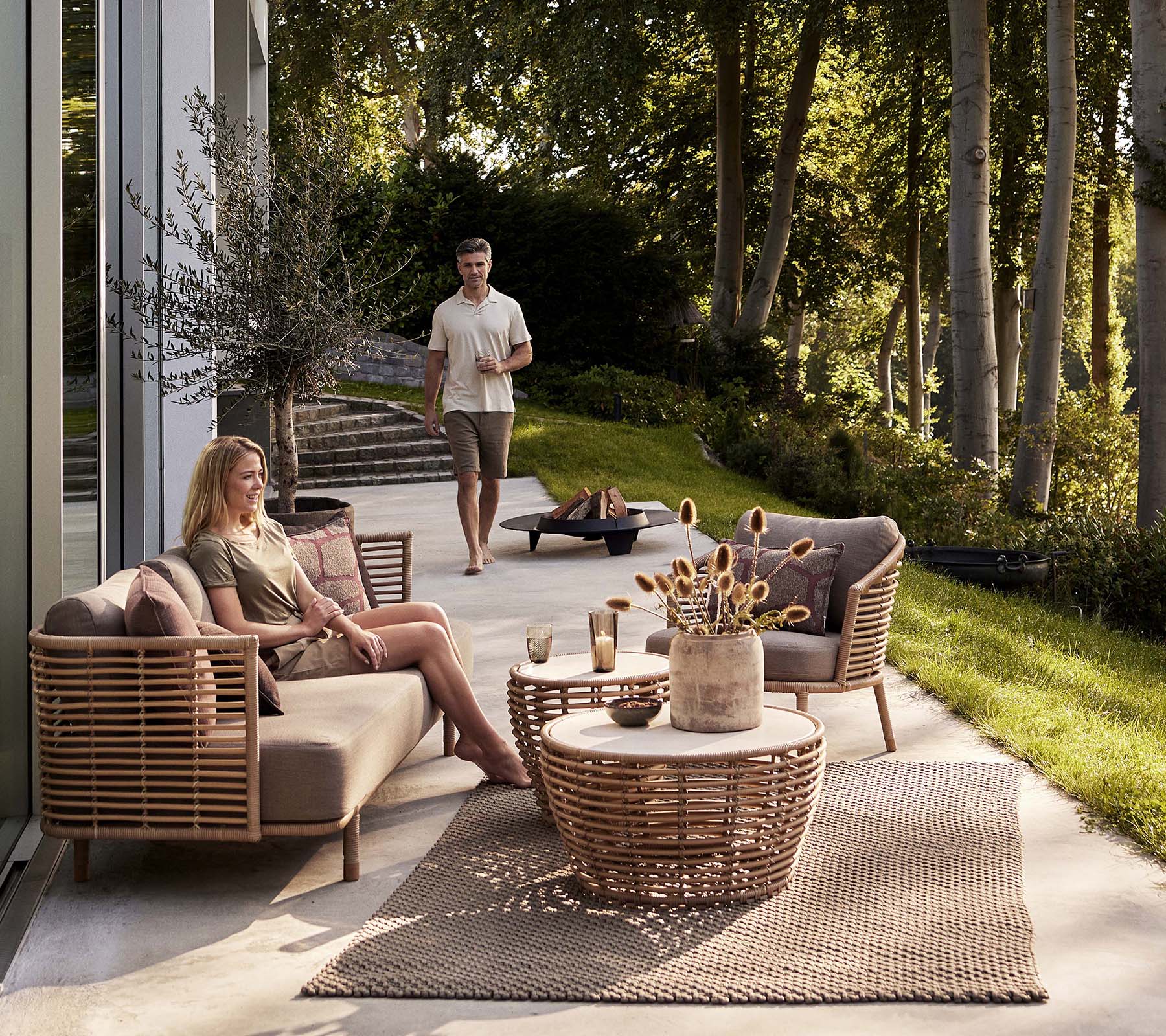 Sense Loungesessel,  Cane-line Weave