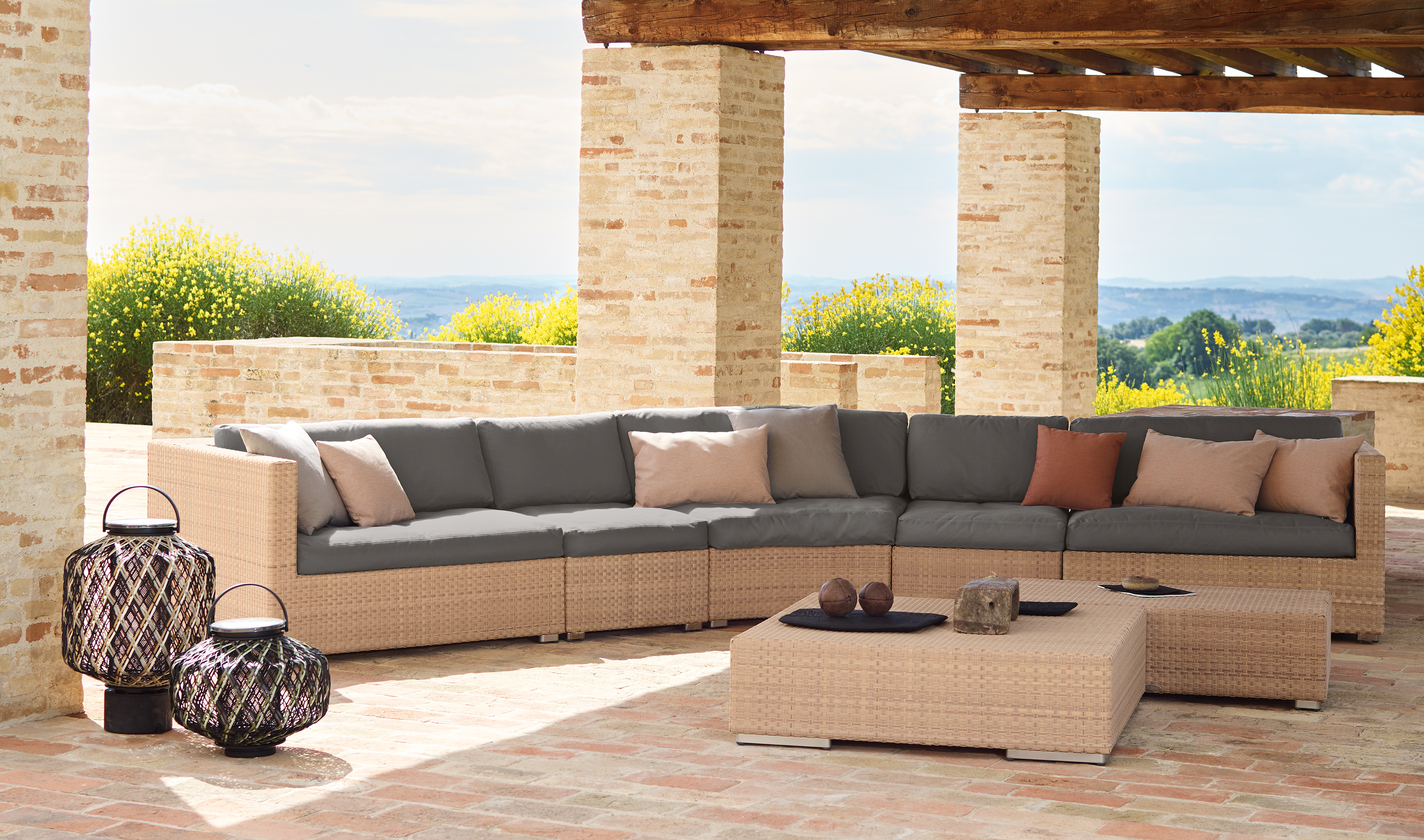 Lounge Eckmodul, inkl. Polster